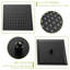 Système de double pomme de douche - carré de 12 pouces, noir mat, fixé à la main dans un carré noir