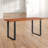 Modern Brown 40" Bench with Sturdy Metal Frame