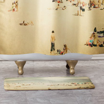 Tapis de salle de bain rétro beach