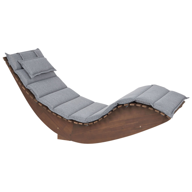 Deakin Acacia Single Chaise with Cushions, Grey
