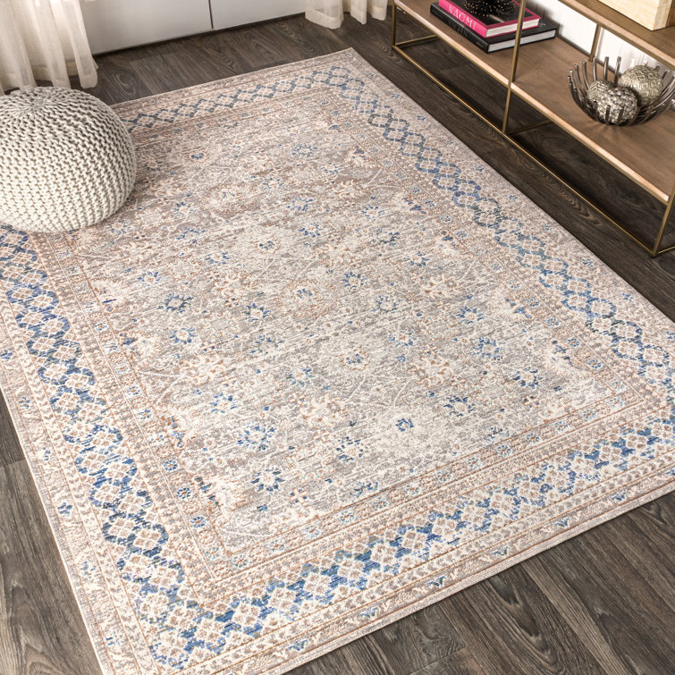 Ziva English Country Argyle Gray/Blue Rug