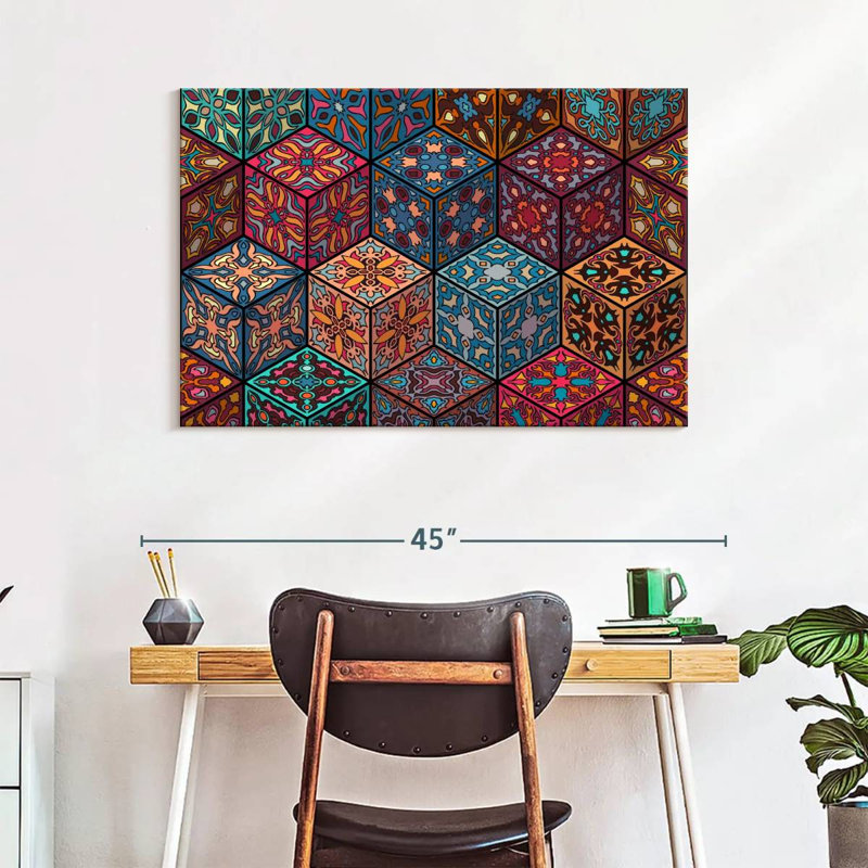 Cubes de mandala Kerner, H 26 po x l 39 po