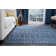Modern Farmhouse Moroccan Geometric Dark Blue Area Rug