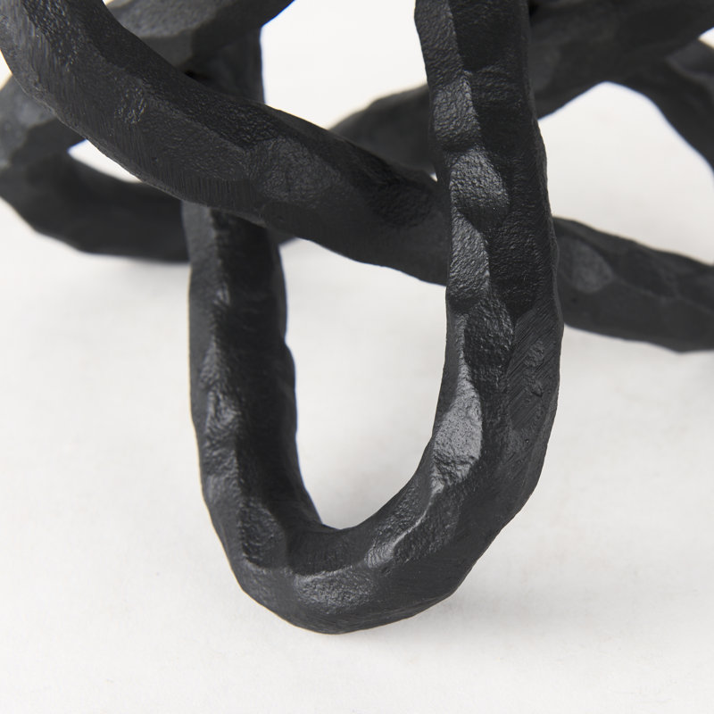 Sculpture Folie, H 7 po x l 7 po x P 7 po, Noir