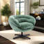 Fauteuil pivotant à 360 °, coussin amovible, base en métal solide pour le confort de la chambre à coucher-717027365