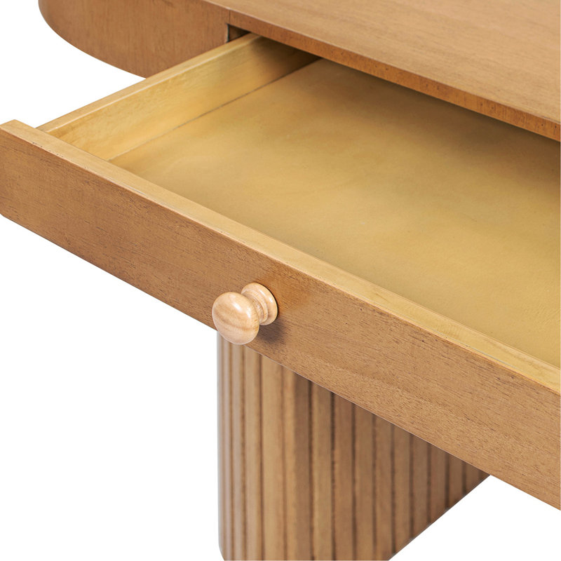 Console ovale 55,5 po cannelée 55 po
