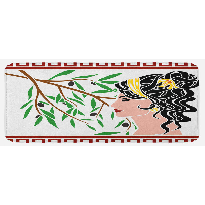 Cadre de cuisine à motif multicolore à motif de aphrodite mythology et à bordure grecque