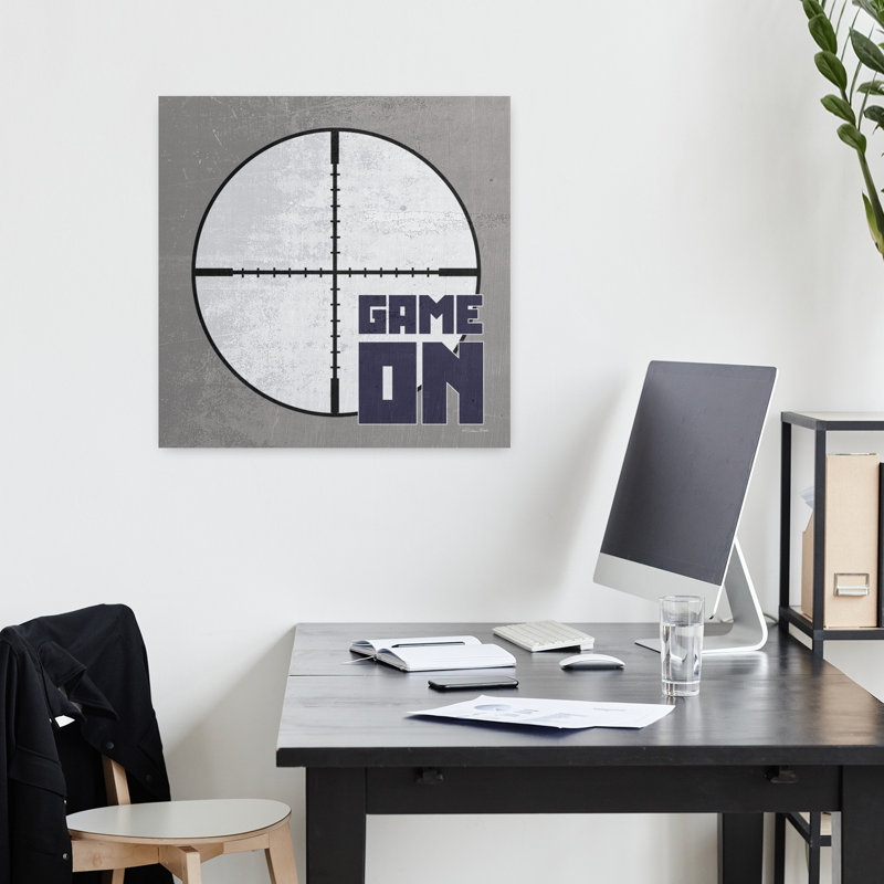 «Game On 1», art contemporain abstrait, H 18 po x l 18 po