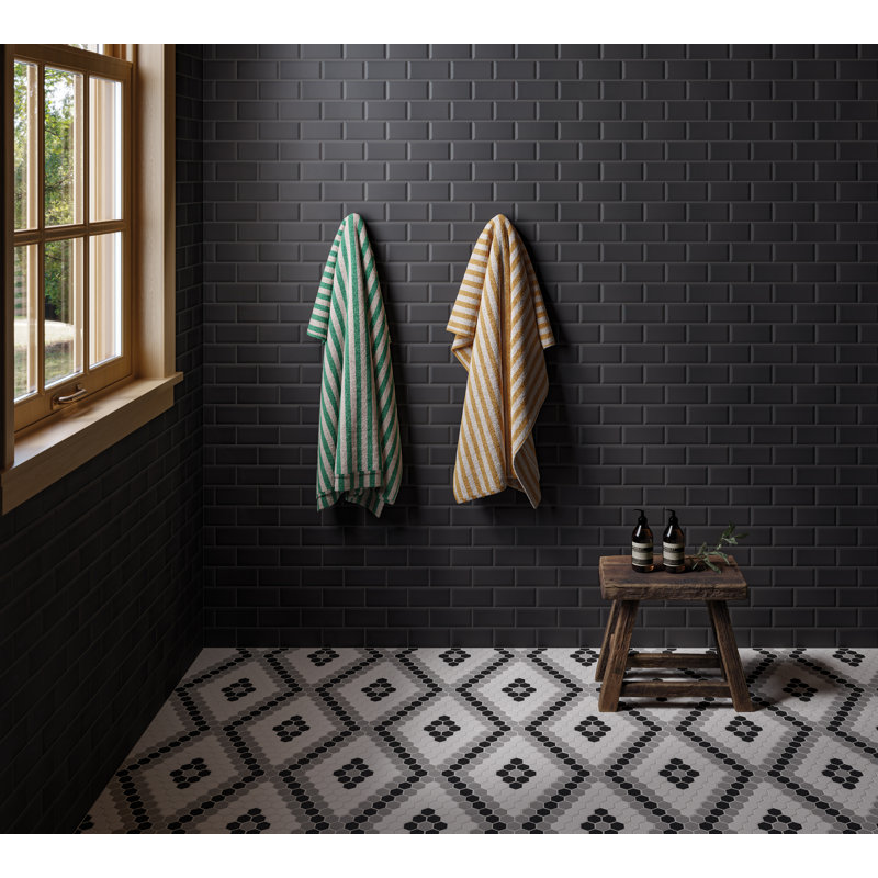Le Cafe 1" x 1" Hexagon Matte Porcelain Mosaic Tile