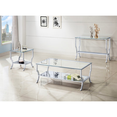 Sleek Square Glass End Table For Cabinets And Shelving Units, Easy To Clean, 19.79 Inches Deep - Finished With Fluid Like Legs, Ideal Shelving, Wide