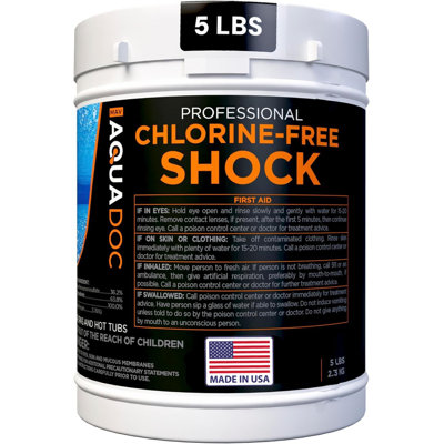 Choc pour spa sans chlore Aquadoc - traitement sans chlore et choc amélioré pour aider le brome - oxydant approprié - 5 lb