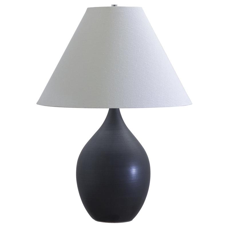 Lampe de table Libbe, Noir mat, H 28 po x l 20 po x P 20 po
