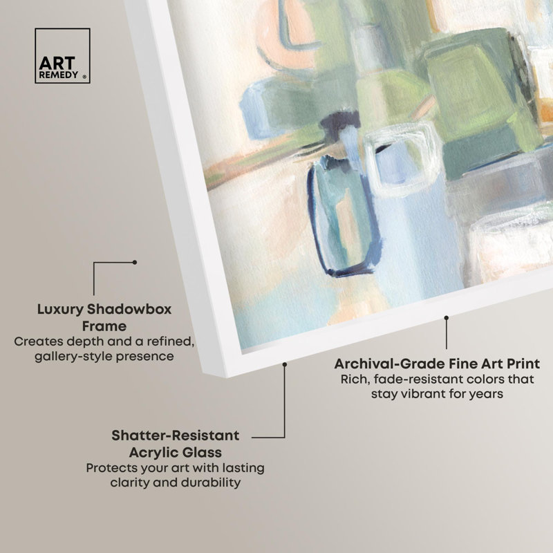 Décoration de salon Dreamscape I Shadowbox Print par Art Remedy, cadre blanc, 16 x 11, H 11 po x l 16 po, Cadre blanc