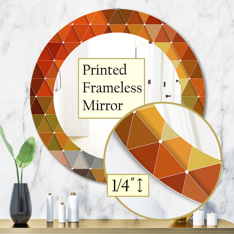 Miroir mural Triangular Colourfields 18 Glam, H 31,5 po x l po