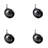 3 Inch Bright Chrome Soft Tread Ball Caster – 3/8 Inch Threaded Stem–Set of 4-101283447