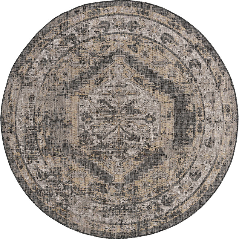 Tapis d'extérieur Nil, Rond 7 pi 10 po