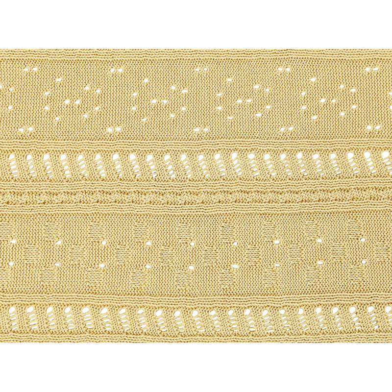 DAULET Cotton No Pattern Bedspread, Yellow