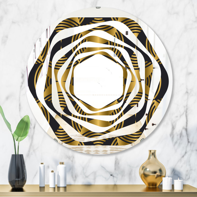 Miroir mural sans cadre Art & Deco, H 23,6 po x l 23,6 po