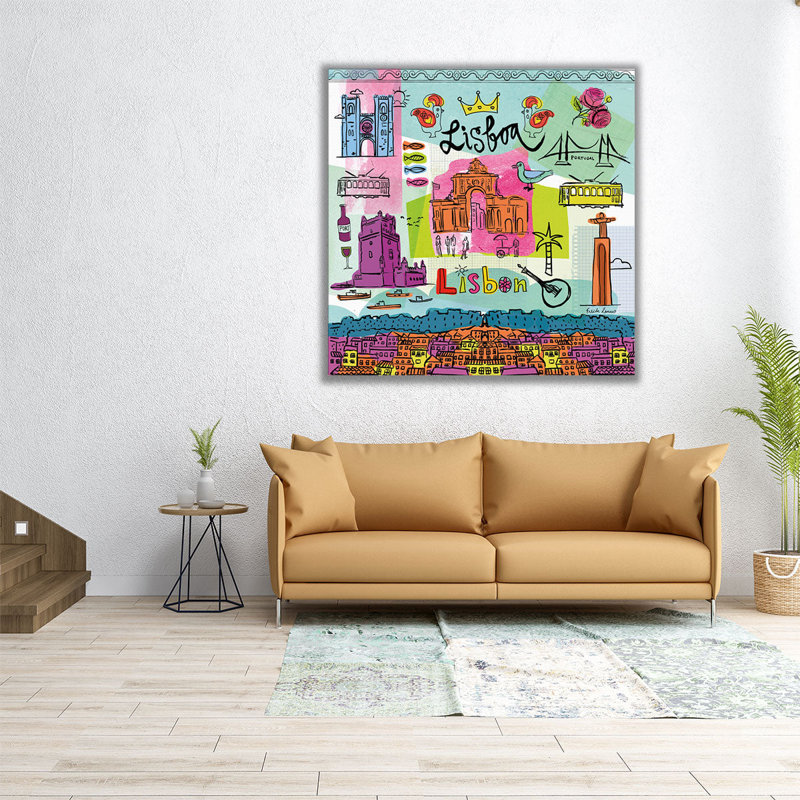 «Global Travel VIII», reproduction d'art sur toile, H 30 po x l 30 po