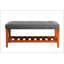 Banc en tissu gris Charla