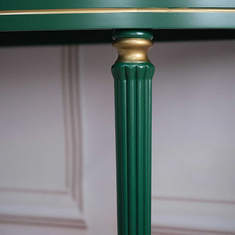 Console demi-cercle de luxe, Vert