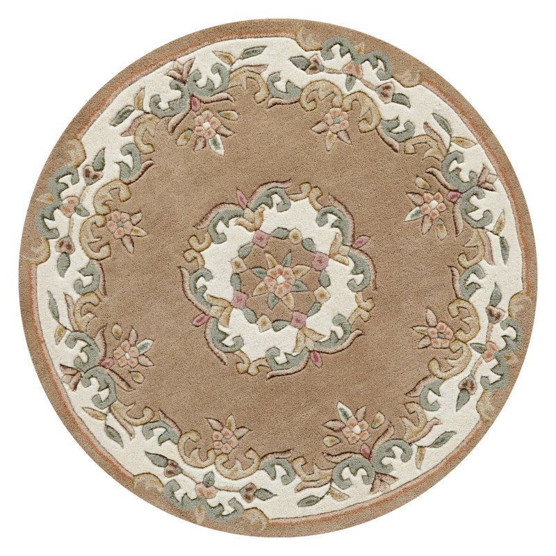 Corn Oriental Wool Hand Woven Area Rug, Round 120 x 120cm