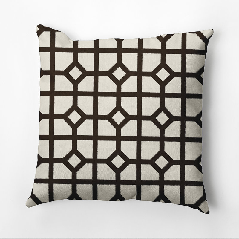  Housse de coussin carré et insert, 20 po X 20 po, Brun foncé