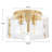 3 Heads Gold Finish Ceiling Light-309155978
