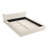 Queen Size Upholstered Bed Frame With Curved Headboard, No Box Spring Required-126605963