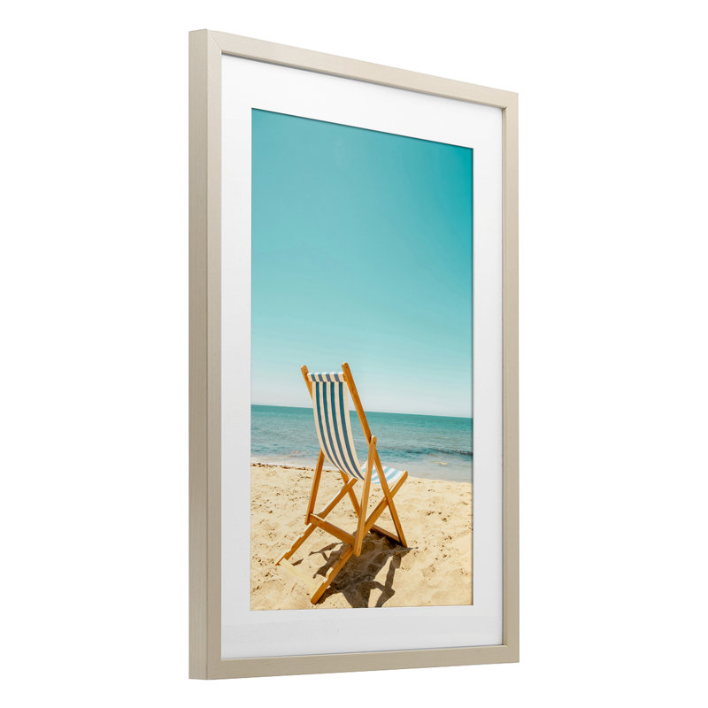 «Seclusion By The Ocean», reproduction sous verre encadrée, design par Elena Chukhlebova, Cadre de récolte en pin