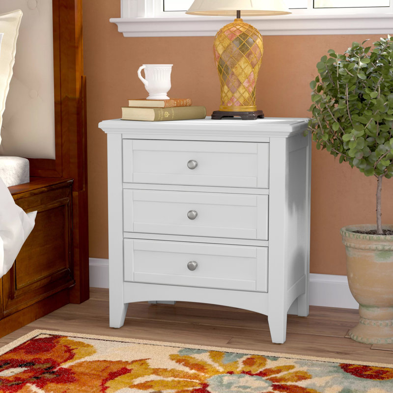 Yaovi 25'' W Nightstand, Soft White