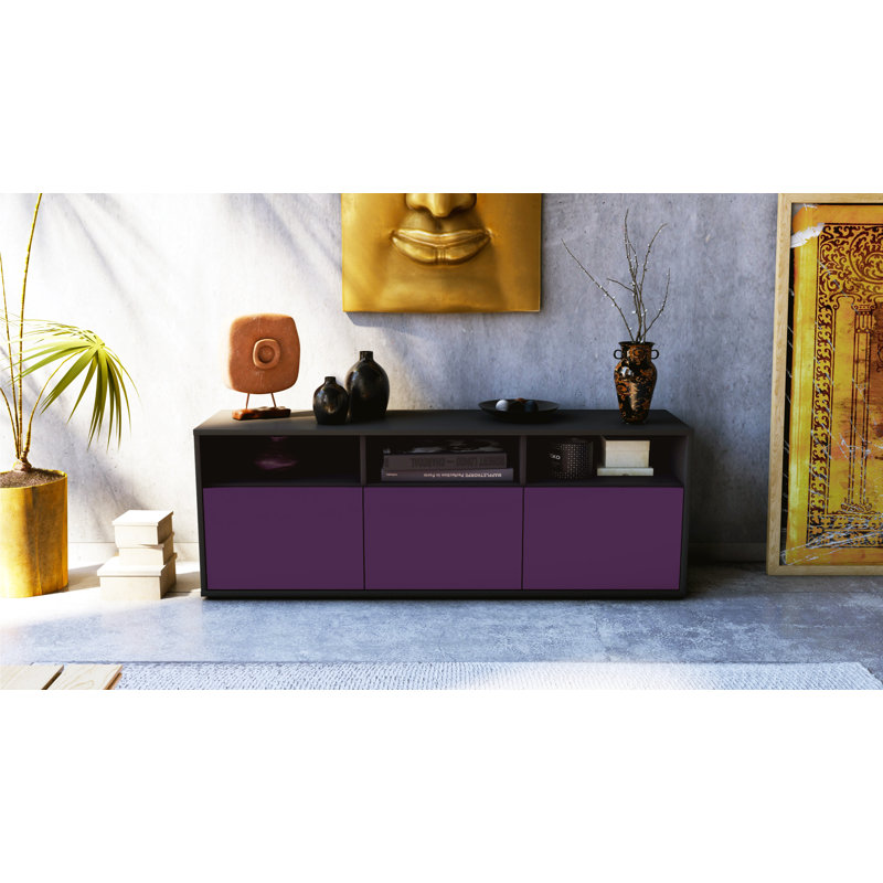 Wylie TV Stand, Purple / Matte Anthracite