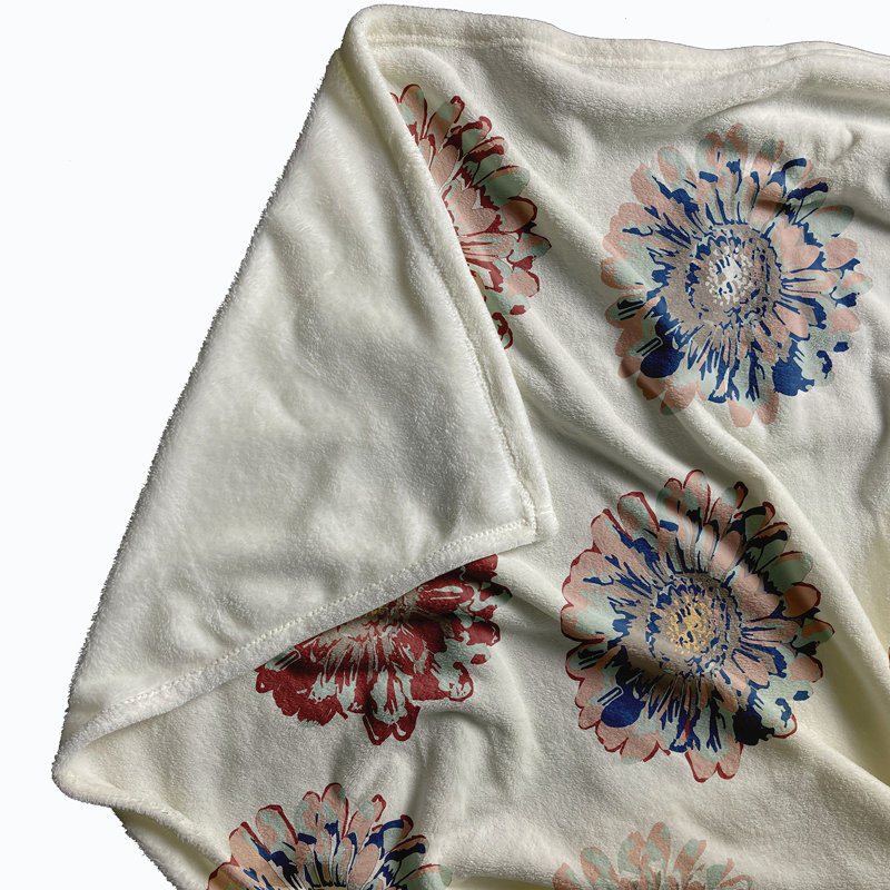 Happy Hippy Fleece Throw Blanket, 30" W x 40" L, 1.75, Ligonberry Red