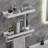 Floating Shelf Tempered Glass Shelf ,2 Tier Bathroom Wall Organizer,Black-439506634