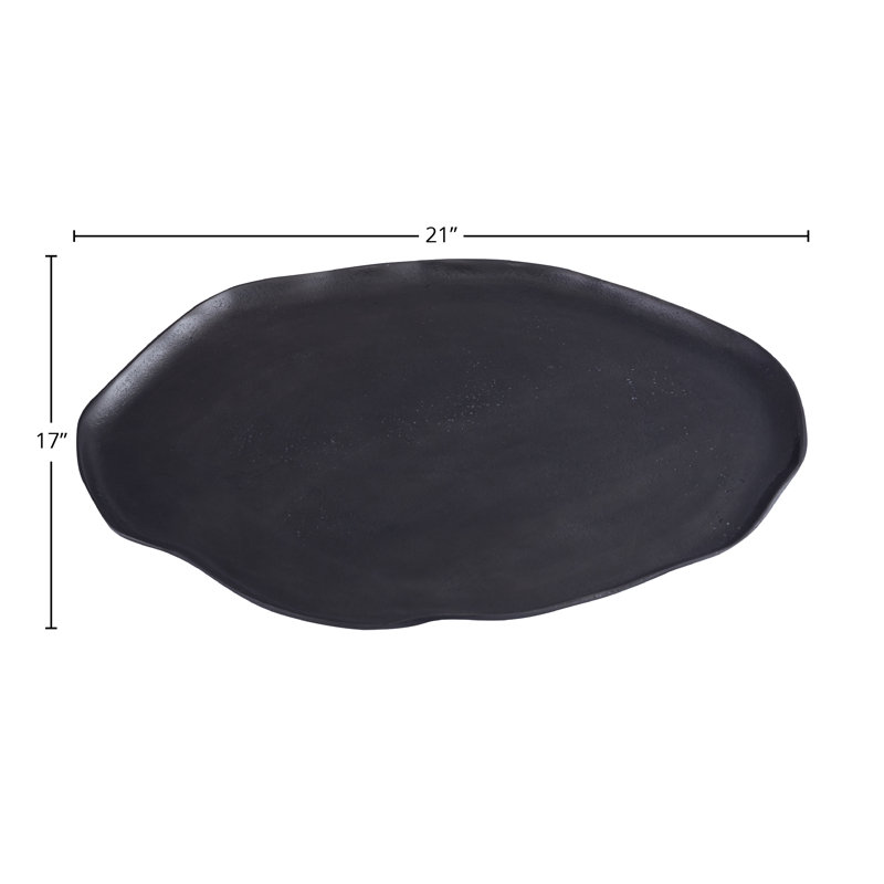 Mapleton Aluminum Accent Tray, Charcoal