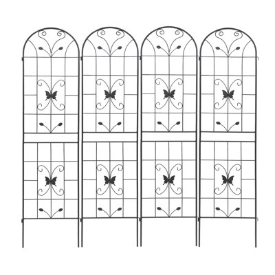Rustproof Iron Elegant Garden Trellis Outdoor Climbing Plant Support