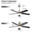 Ventilateur de plafond moderne à 5 pales avec lumière DEL et télécommande Derick-379626993-369074906