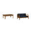 Ensemble de causeuse et table basse d'extérieur bleu marine Hewlett