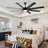 54"/72" Large Ceiling Fan With LED Lights And Remote Control,6-Speed, Reversible Quiet DC Motor, Timer for Indoor/Covered Outdoor-2130112538-2130112532