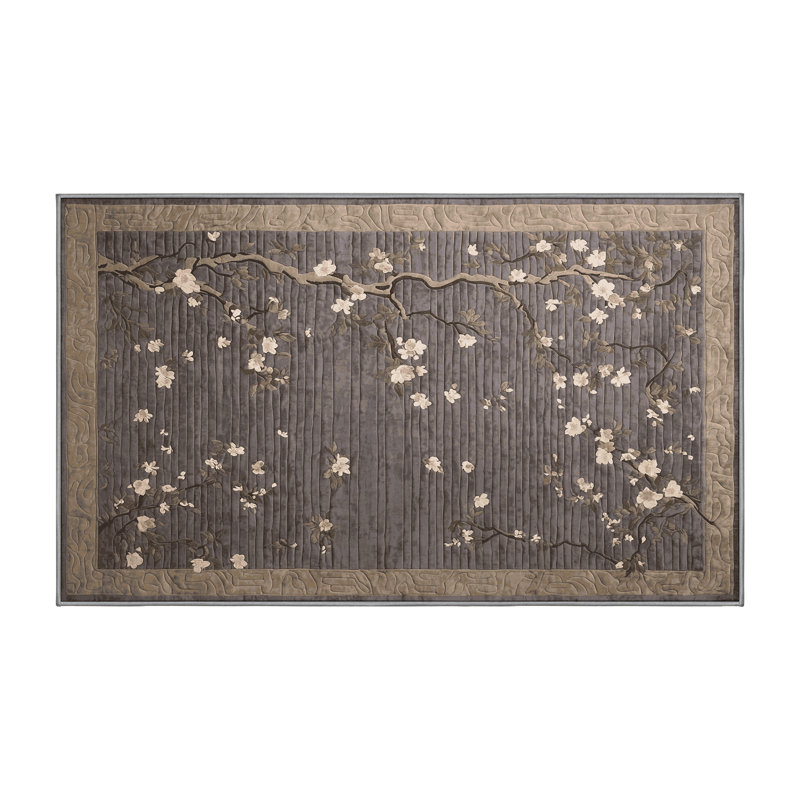 Tapis gris lavable à la machine, Rectangle 2 pi x 3 pi