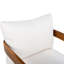 Chaises longues de patio en bois d'acacia rustique Damore avec conception de baignoire et coussins hydrofuges