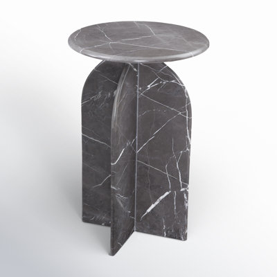 Aquitaine 16" Genuine Marble End Table