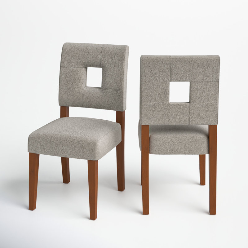 Alsion 20'' H Fabric Upholstered Side Chair, Gray