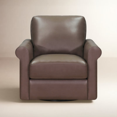 Mayoworth Top Grain Leather Swivel Chair