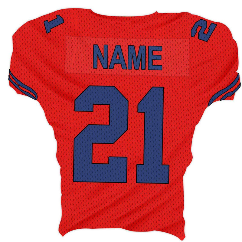 Décalcomanie murale nom et numéro personnalisé jersey, H 24 po x l 24 po, Rouge