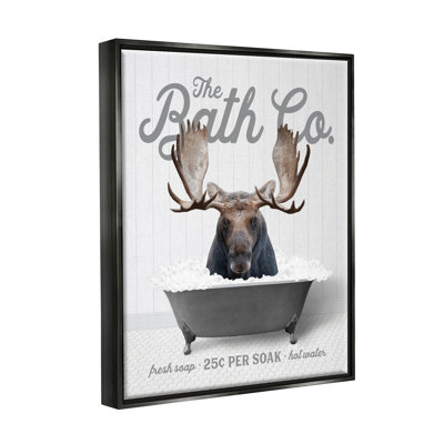 " Moose In Bubble Bath " by Lettered And Lined