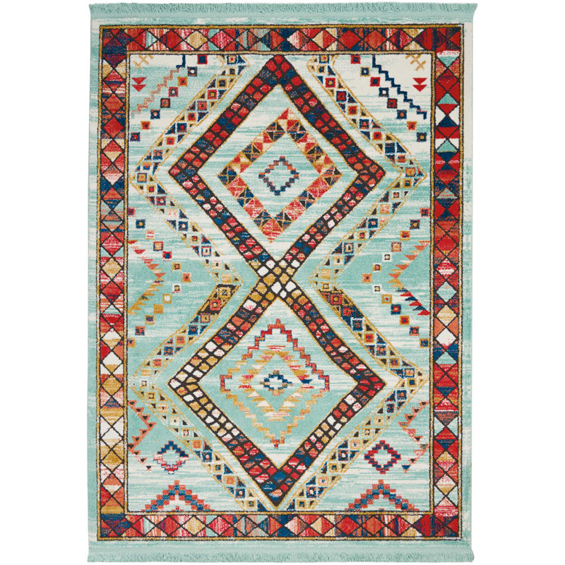 Geometric Indoor Rug, Rectangle 6'7" x 9'7"