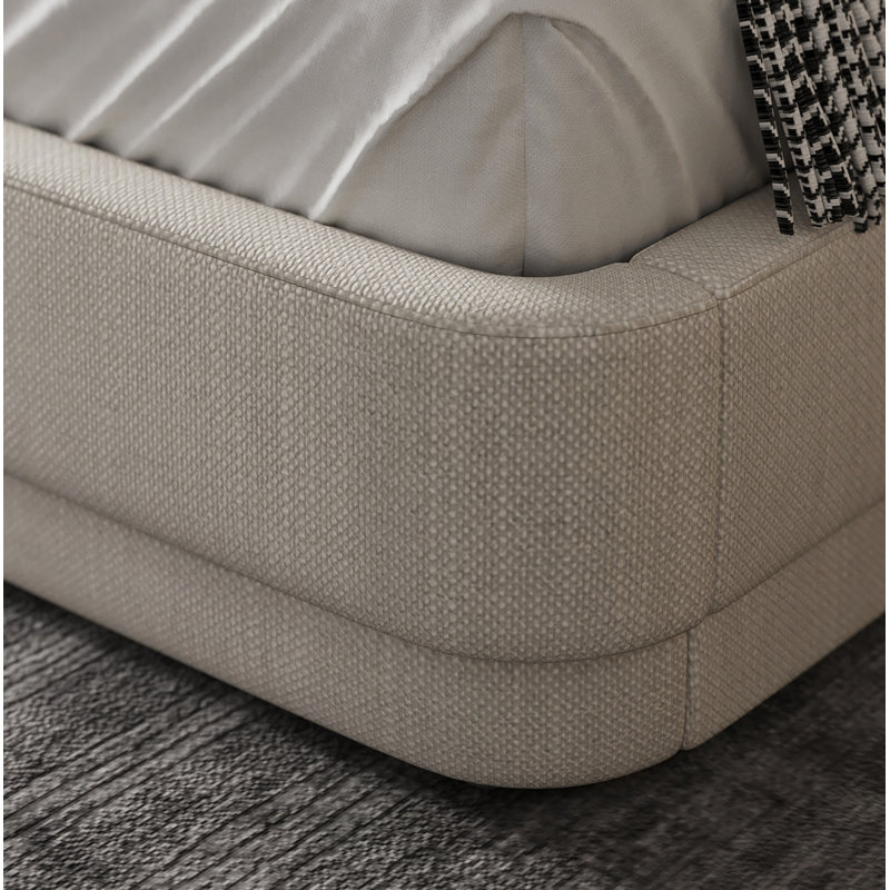 Lit plateforme tapissier de qualité supérieure - tête de lit 48 po, Grand