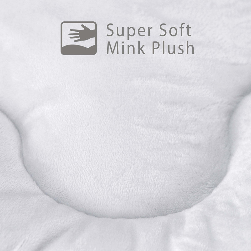 Protège-matelas en duvet synthétique 3 po Mink, Très grand