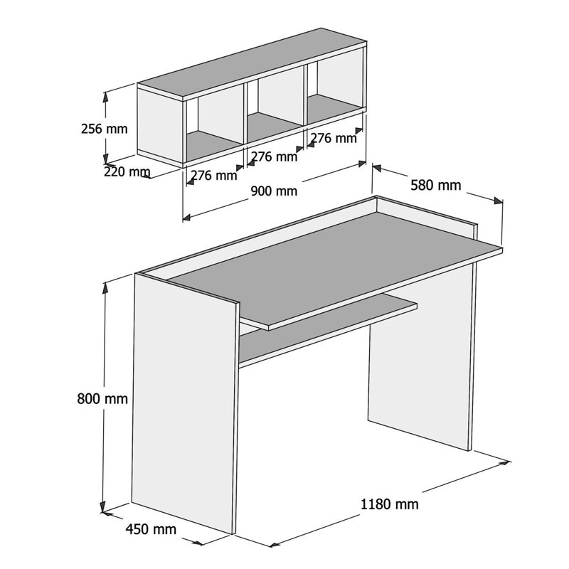Bureau Bežir, H 31,5 po x l 46,46 po x P 22,83 po
